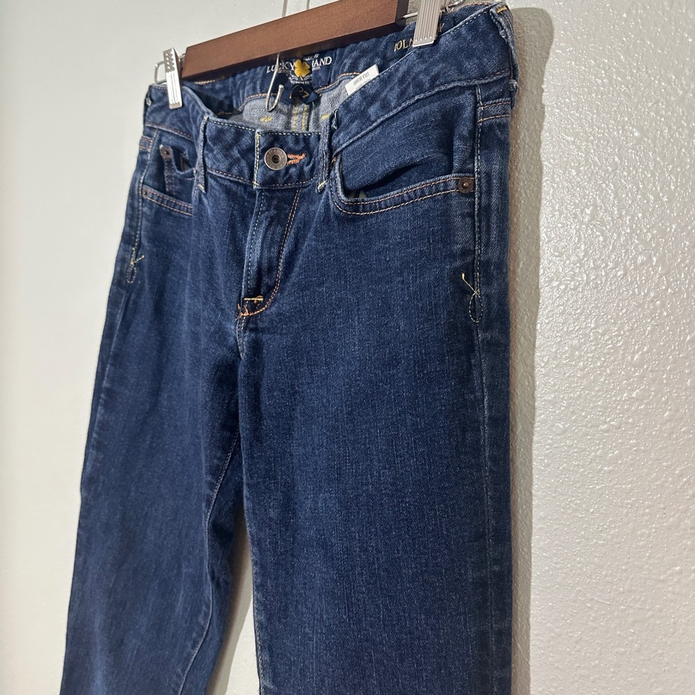Lucky Brand Lola Skinny Jeans Dark Wash Blue Denim Low Rise Women 4/27